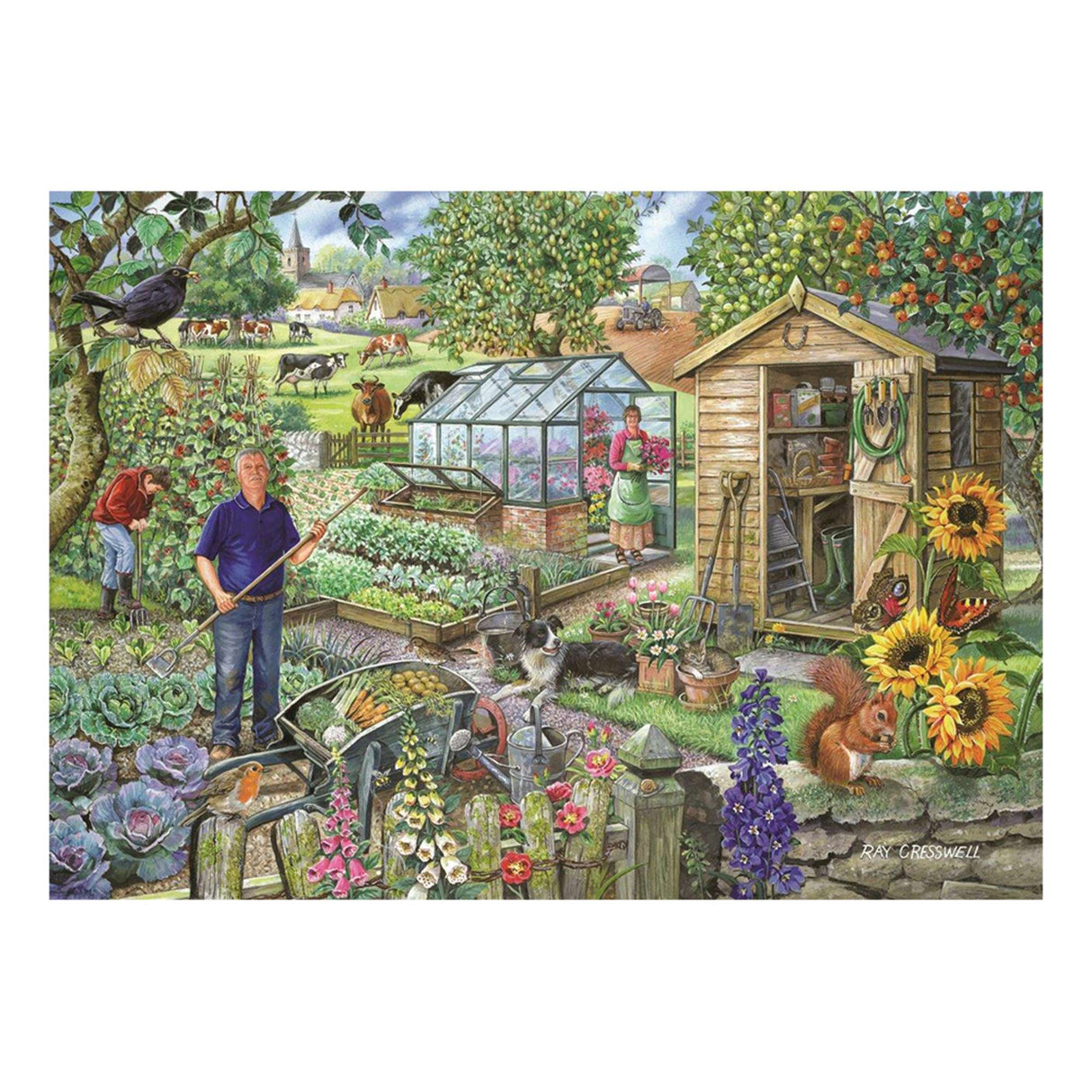 At The Allotment - BIG 500 Piece Jigsaw Puzzle