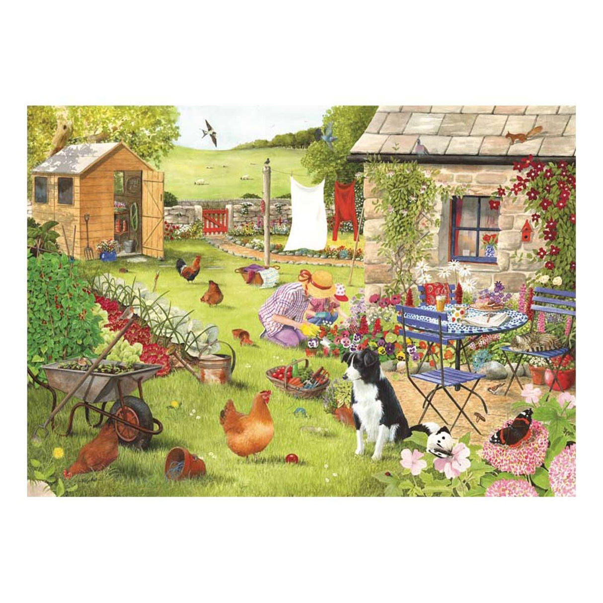 Grandma's Garden - BIG 500 Piece Jigsaw Puzzle