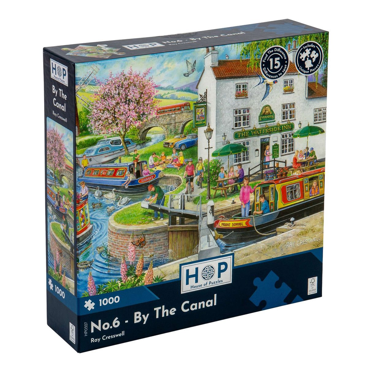 No.6 - By The Canal Find The Difference 1000 Piece Jigsaw Puzzle