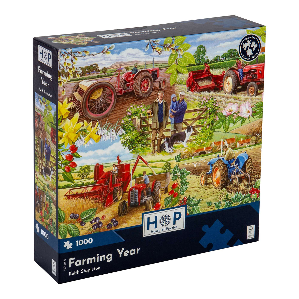 Farming Year - 1000 Piece Jigsaw Puzzle - DAMAGED BOX