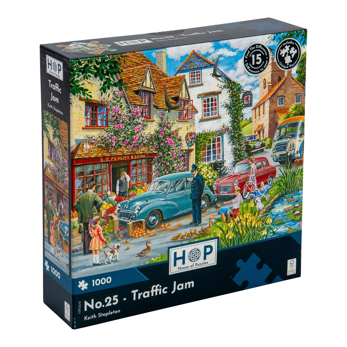 No.25 - Traffic Jam Find The Difference 1000 Piece Jigsaw Puzzle