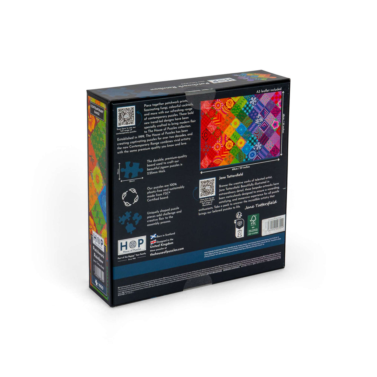 Patchwork Rainbow 1000 Piece Puzzle