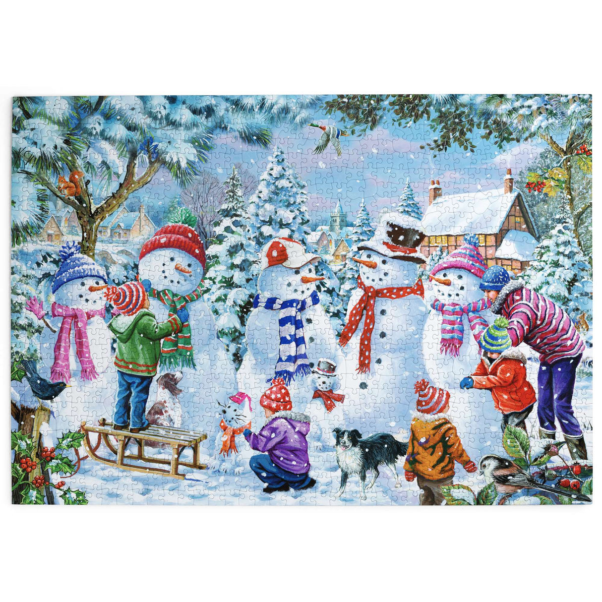 Seven Silly Snowmen 1000 Jigsaw Piece Puzzle