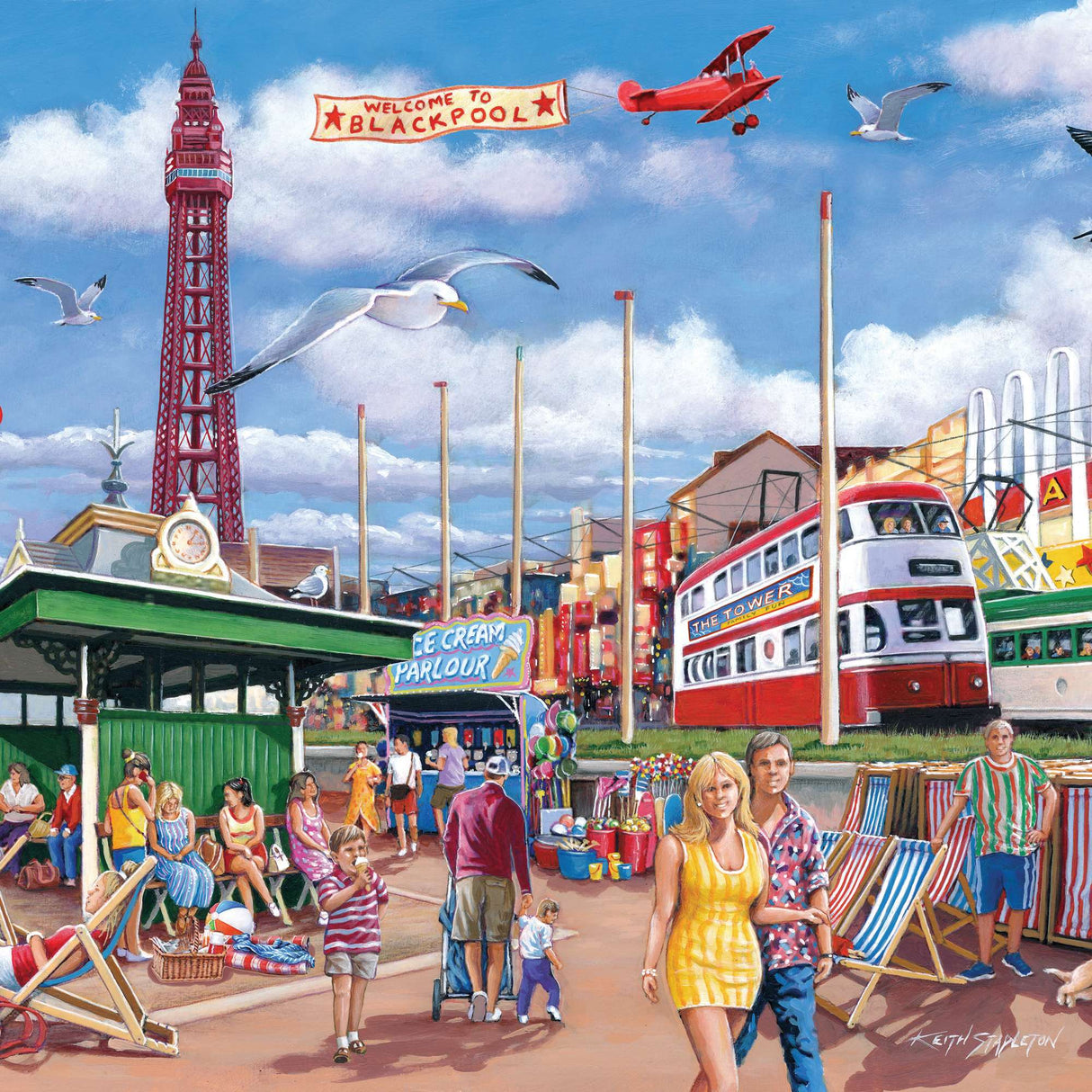 Blackpool Promenade BIG 500 Piece Jigsaw Puzzle