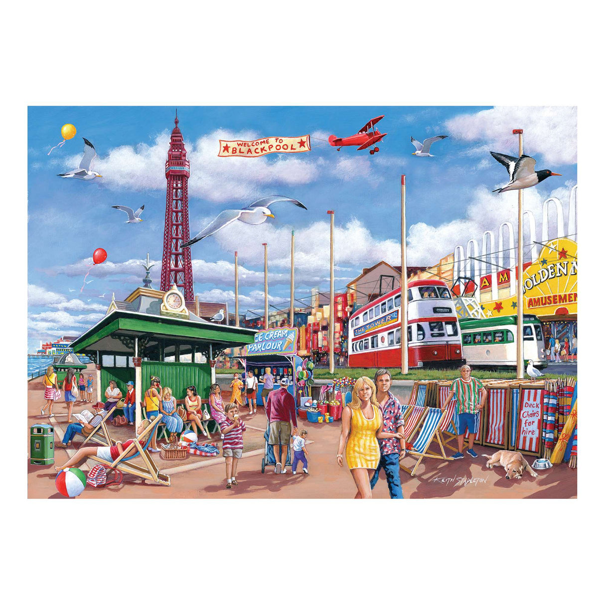 Blackpool Promenade BIG 500 Piece Jigsaw Puzzle