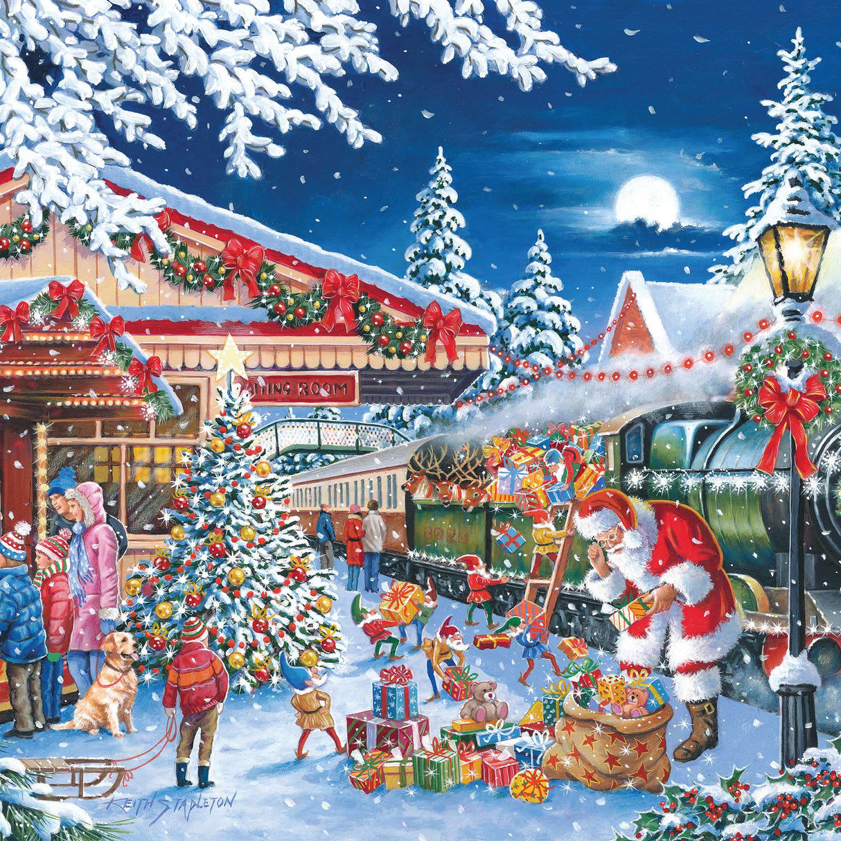 Santa's Express 150 Piece Mini Jigsaw Puzzle in a Tube