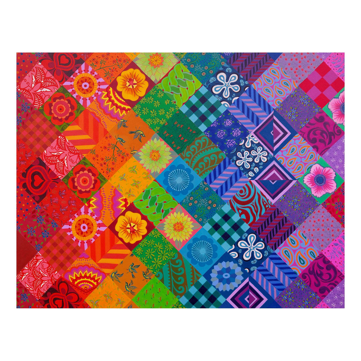 Patchwork Rainbow 150 Piece Mini Jigsaw Puzzle in a Tube