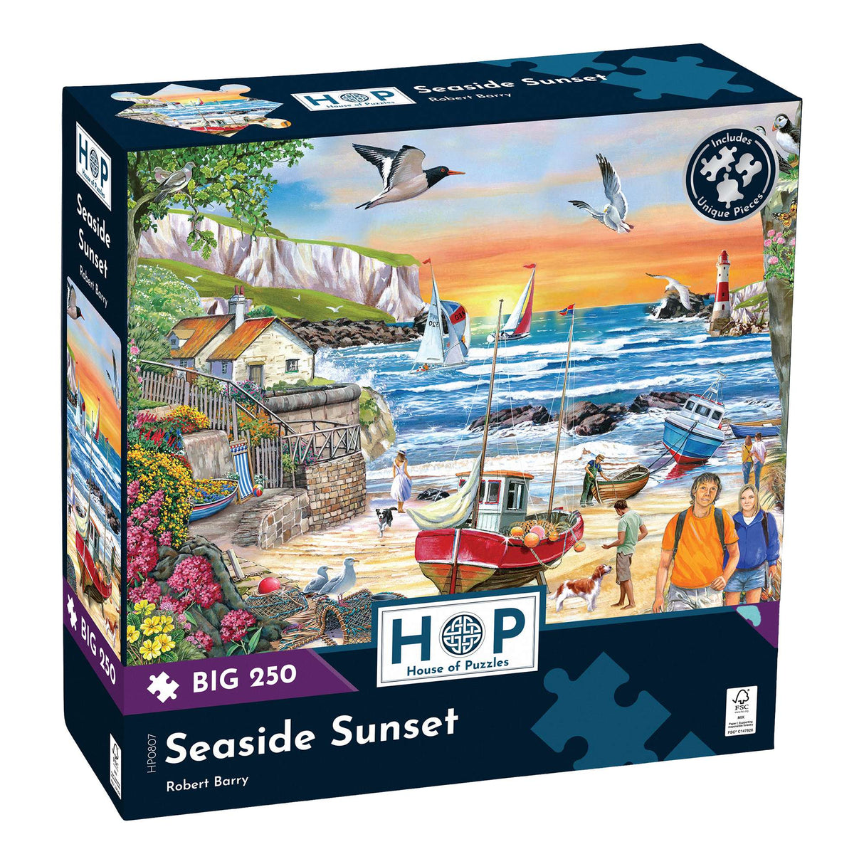 Seaside Sunset BIG 250 Jigsaw Puzzle - Damaged Box