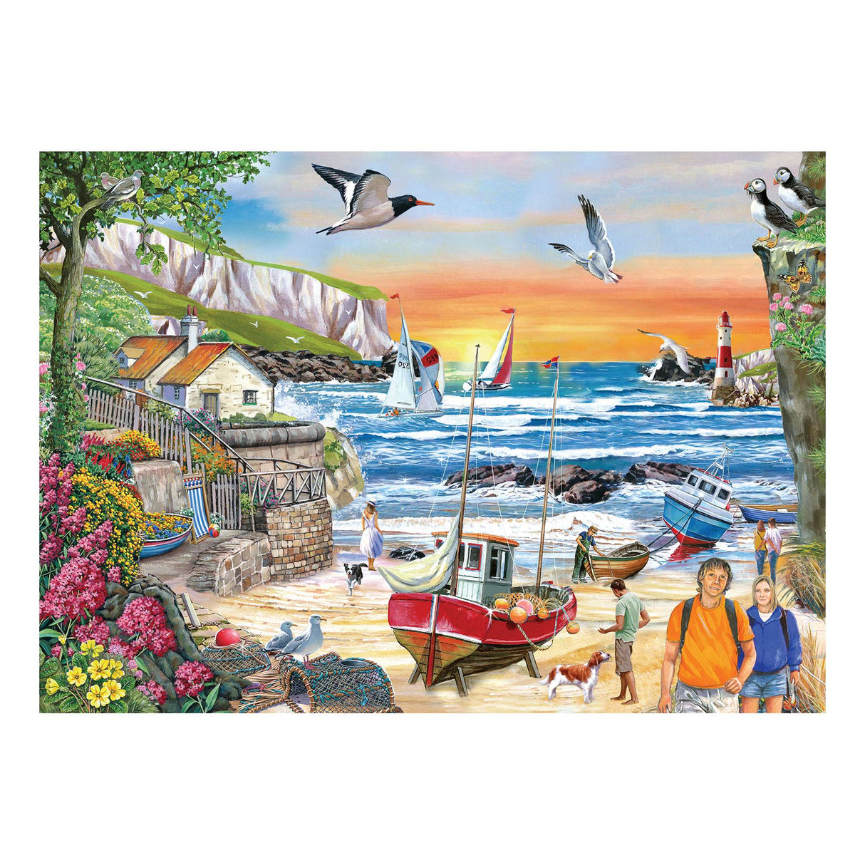 Seaside Sunset BIG 250 Jigsaw Puzzle - Damaged Box
