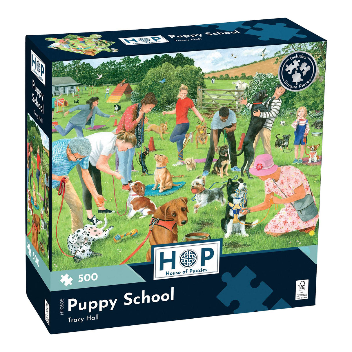 Puppy School 500 Piece Jigsaw Puzzle