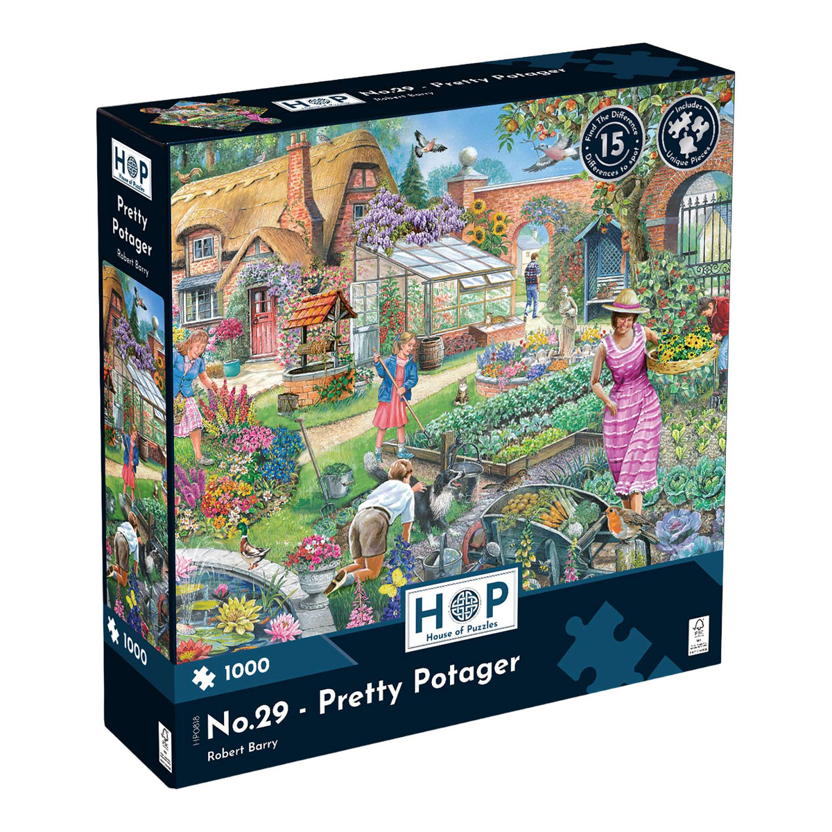 No.29 Pretty Potager Find The Difference 1000 Piece Jigsaw Puzzle