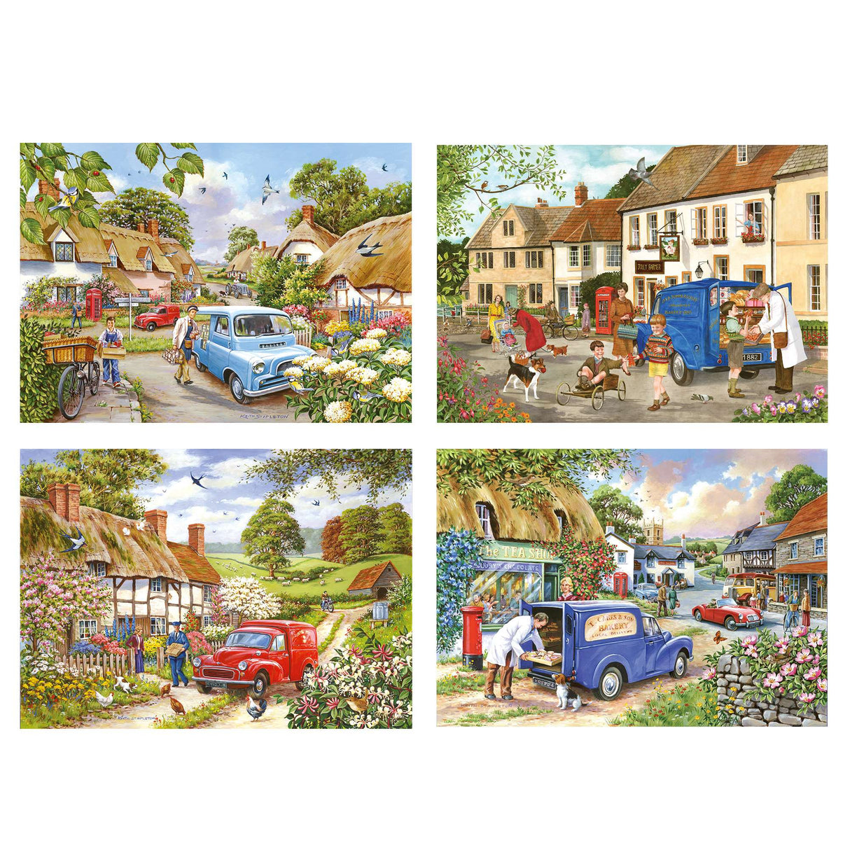 4 x 500 - Village Life 500 Piece Jigsaw Puzzle