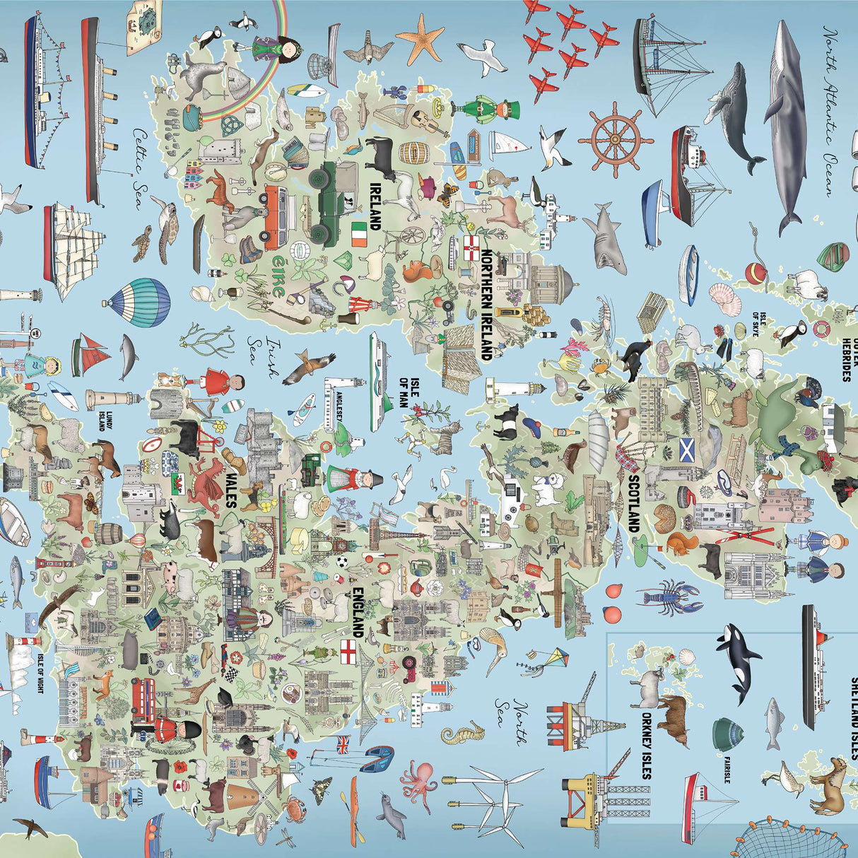 The British Isles 1000 Piece Jigsaw Puzzle