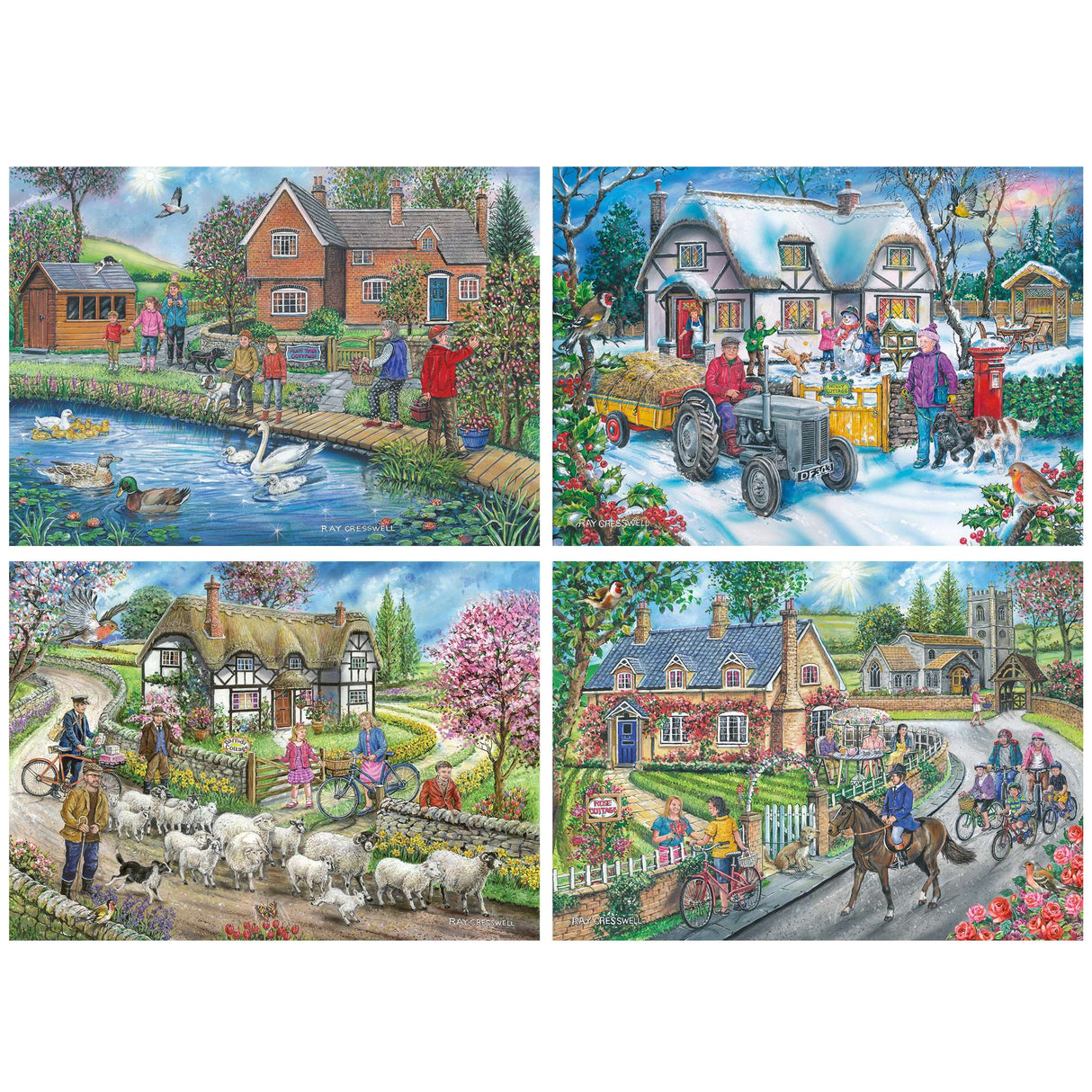 Life in the Country - 4 x 500 Piece Jigsaw Puzzle