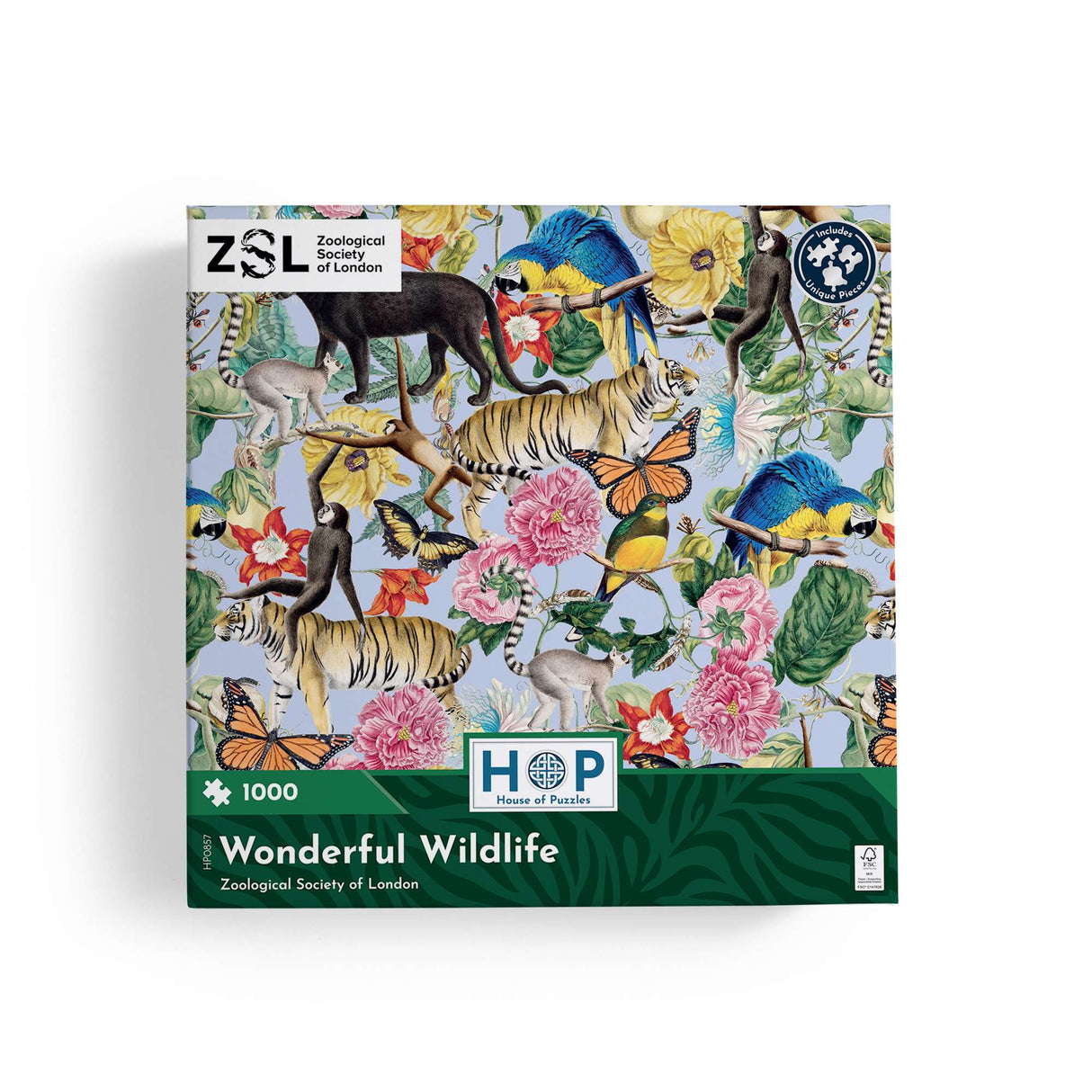 ZSL Wonderful Wildlife 1000 Piece Jigsaw Puzzle