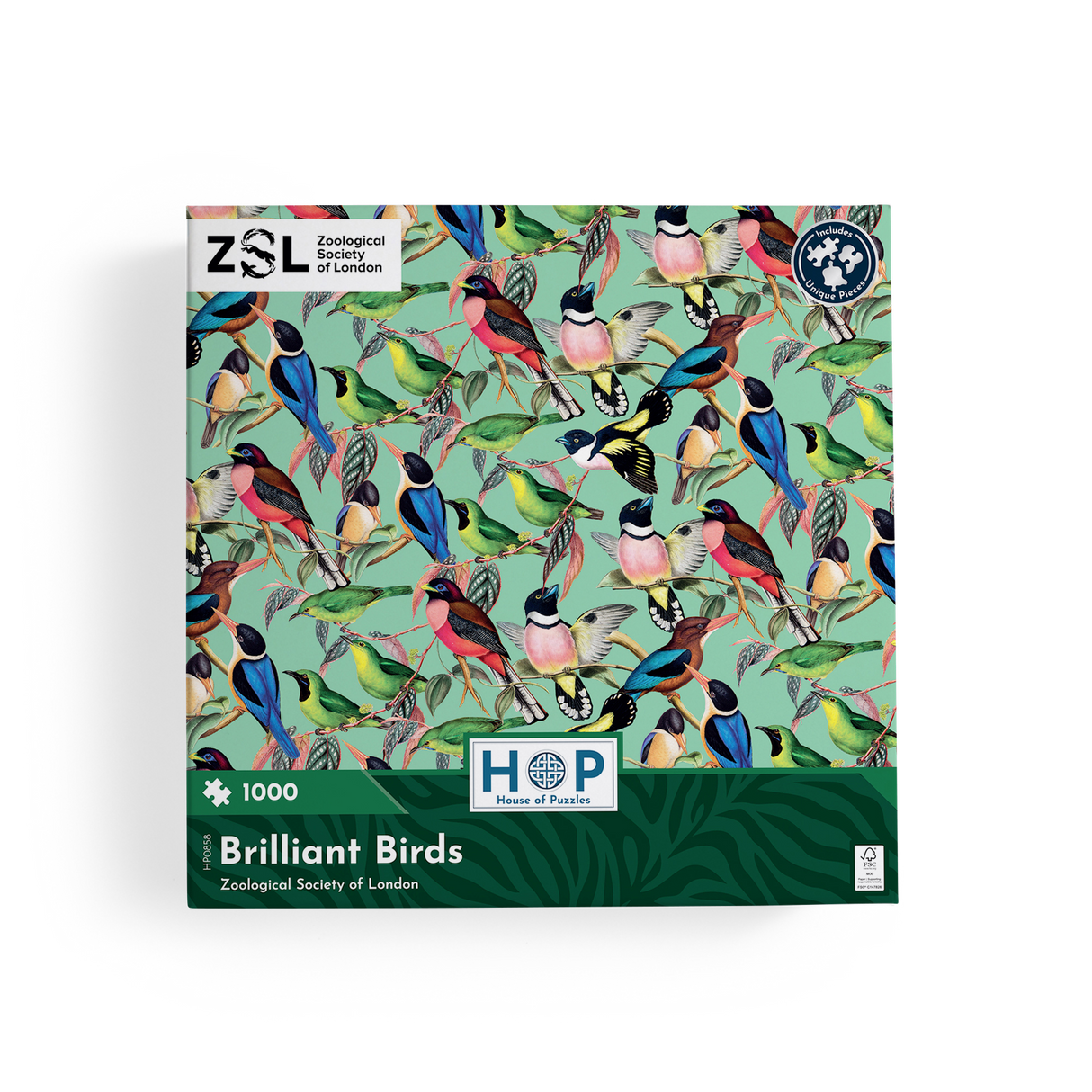 ZSL Brilliant Birds 1000 Piece Jigsaw Puzzle