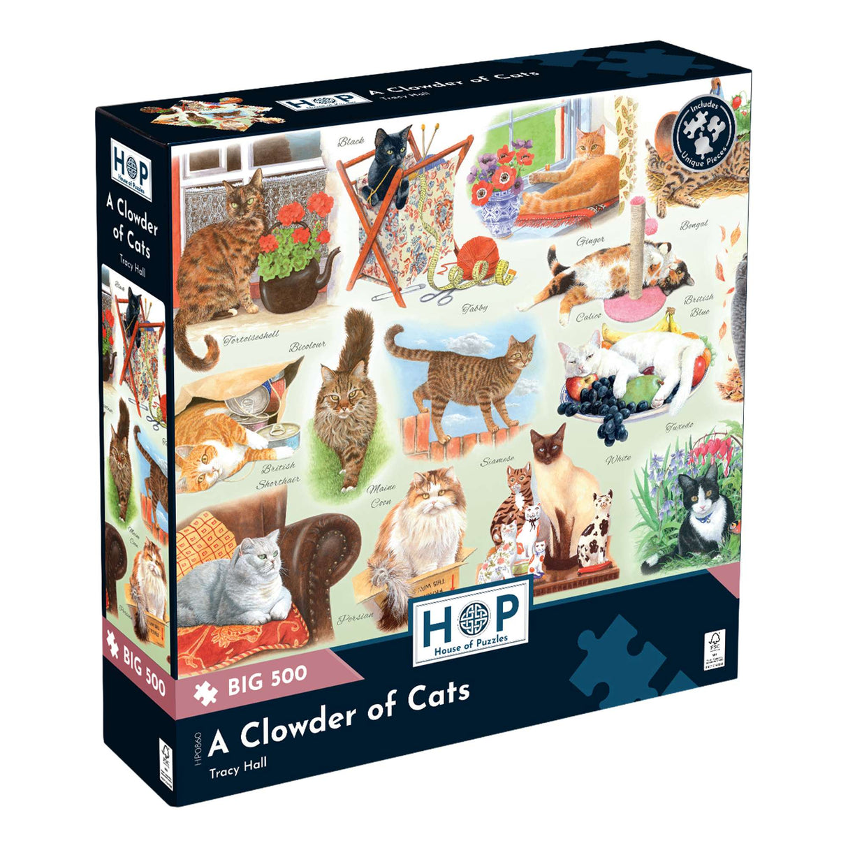 A Clowder of Cats BIG 500 Jigsaw Puzzle