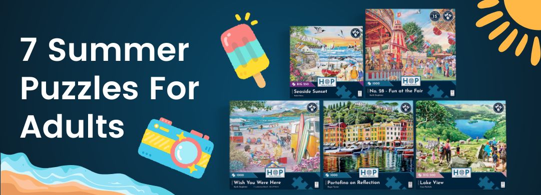 7 Summer Puzzles For Adults The House of Puzzles Blog Banner