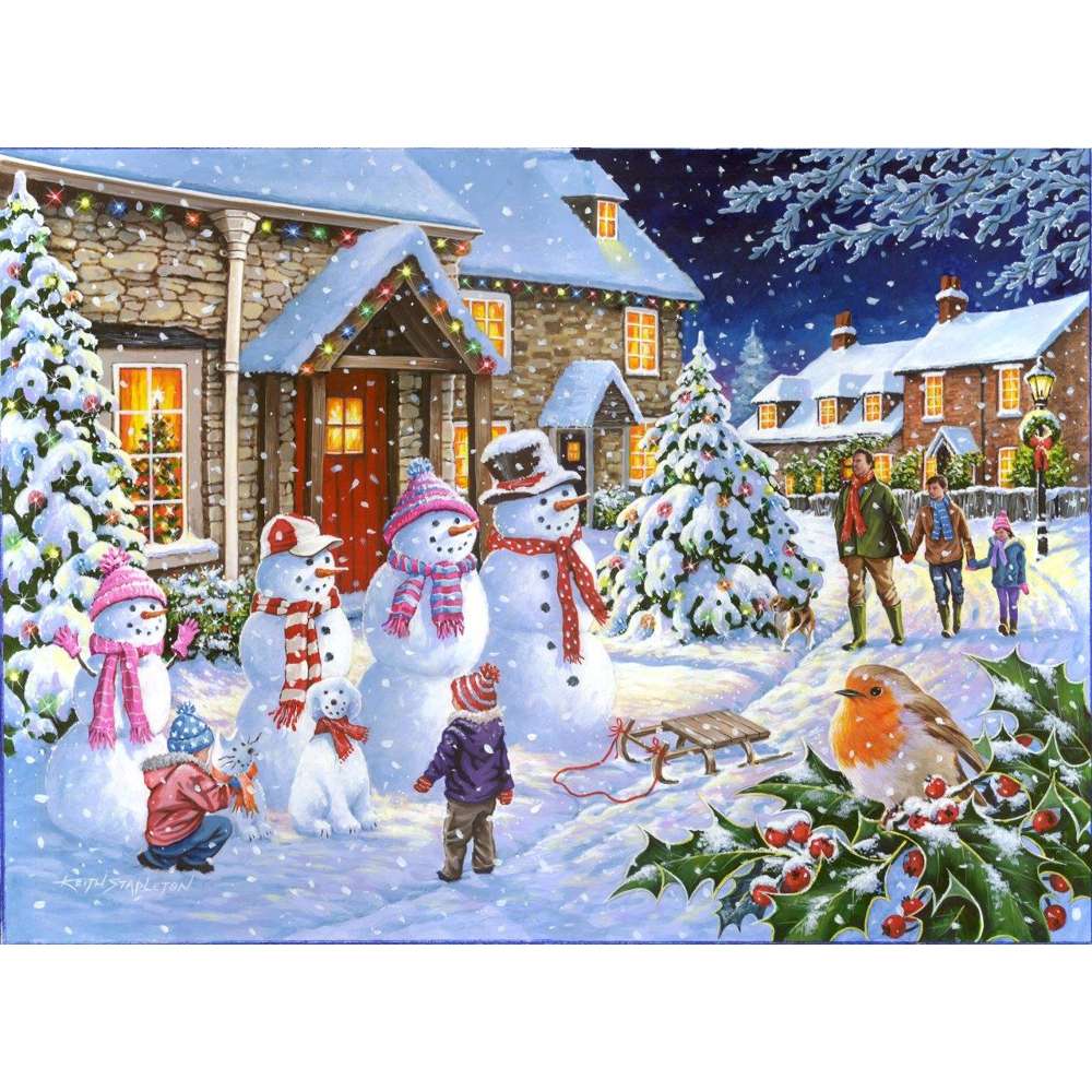 Snow Family - 1000 Piece Jigsaw Puzzle