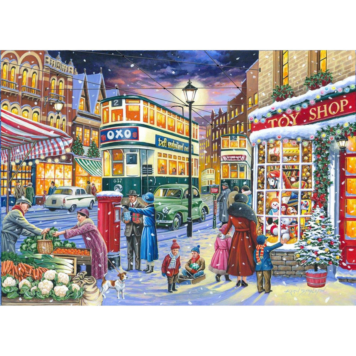 No.19 - Catching The Tram Find The Difference 1000 Piece Jigsaw Puzzle