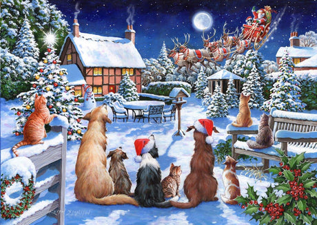 number-19-santa-paws-1000-piece-jigsaw-puzzle-damaged-box-HP0642-1