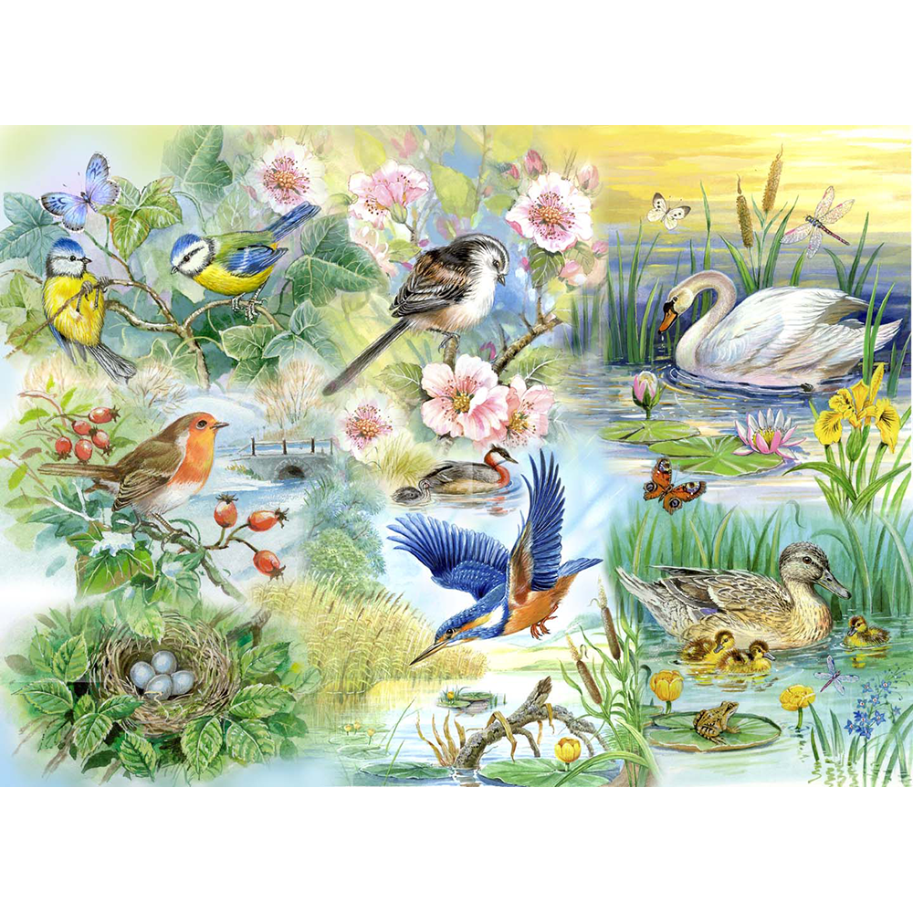 Feathered Friends - BIG 250 Piece Jigsaw Puzzle