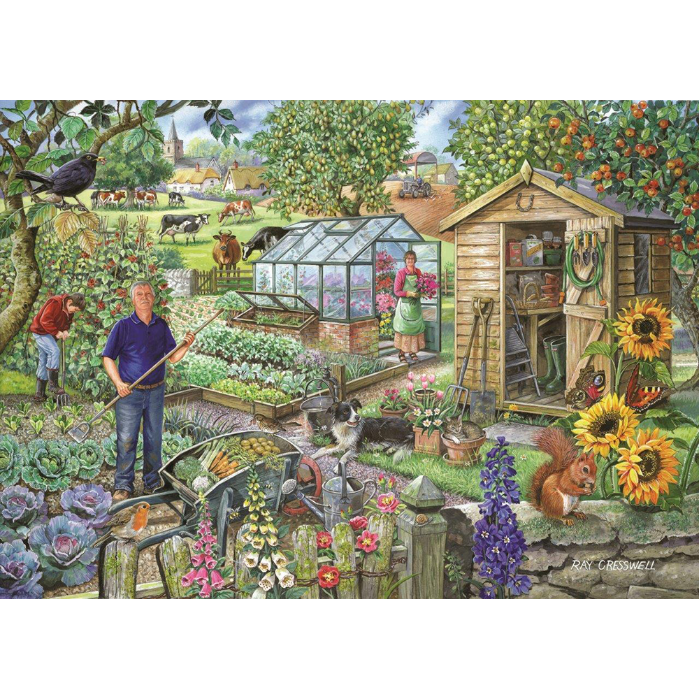 At The Allotment - BIG 500 Piece Jigsaw Puzzle