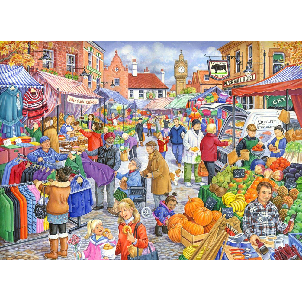 Market Day - BIG 250 Piece Jigsaw Puzzle