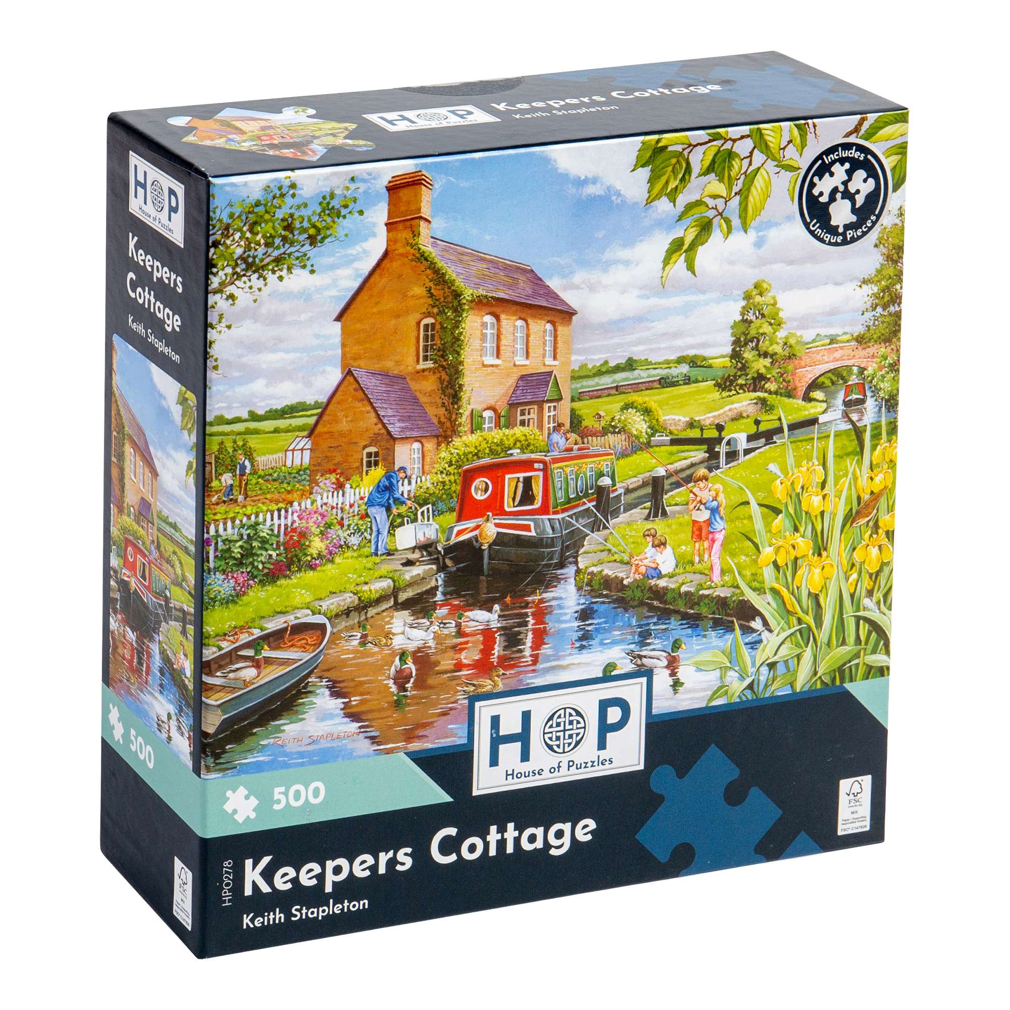 Keepers Cottage 500 Piece | Narrowboats Jigsaw | House of Puzzles