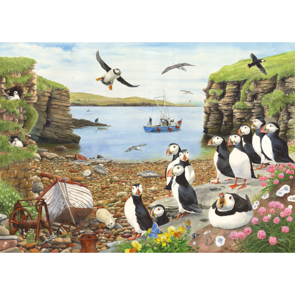 Puffin Parade - BIG 500 Piece Jigsaw Puzzle