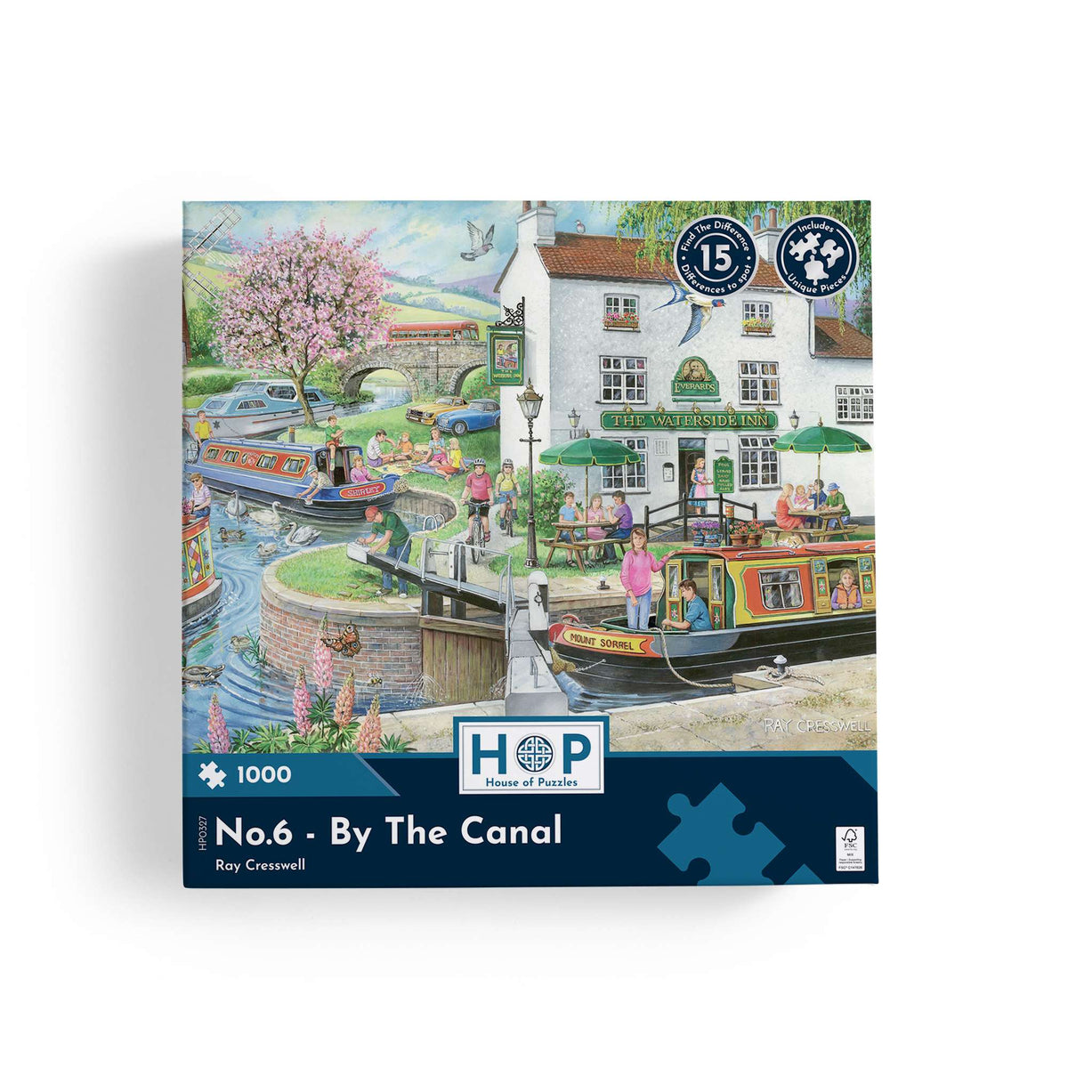 No.6 - By The Canal  Find The Difference 1000 Piece Jigsaw Puzzle