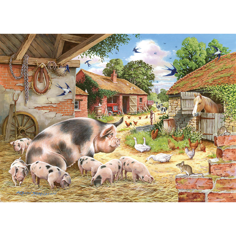 Poppy's Piglets - BIG 500 Piece Jigsaw Puzzle