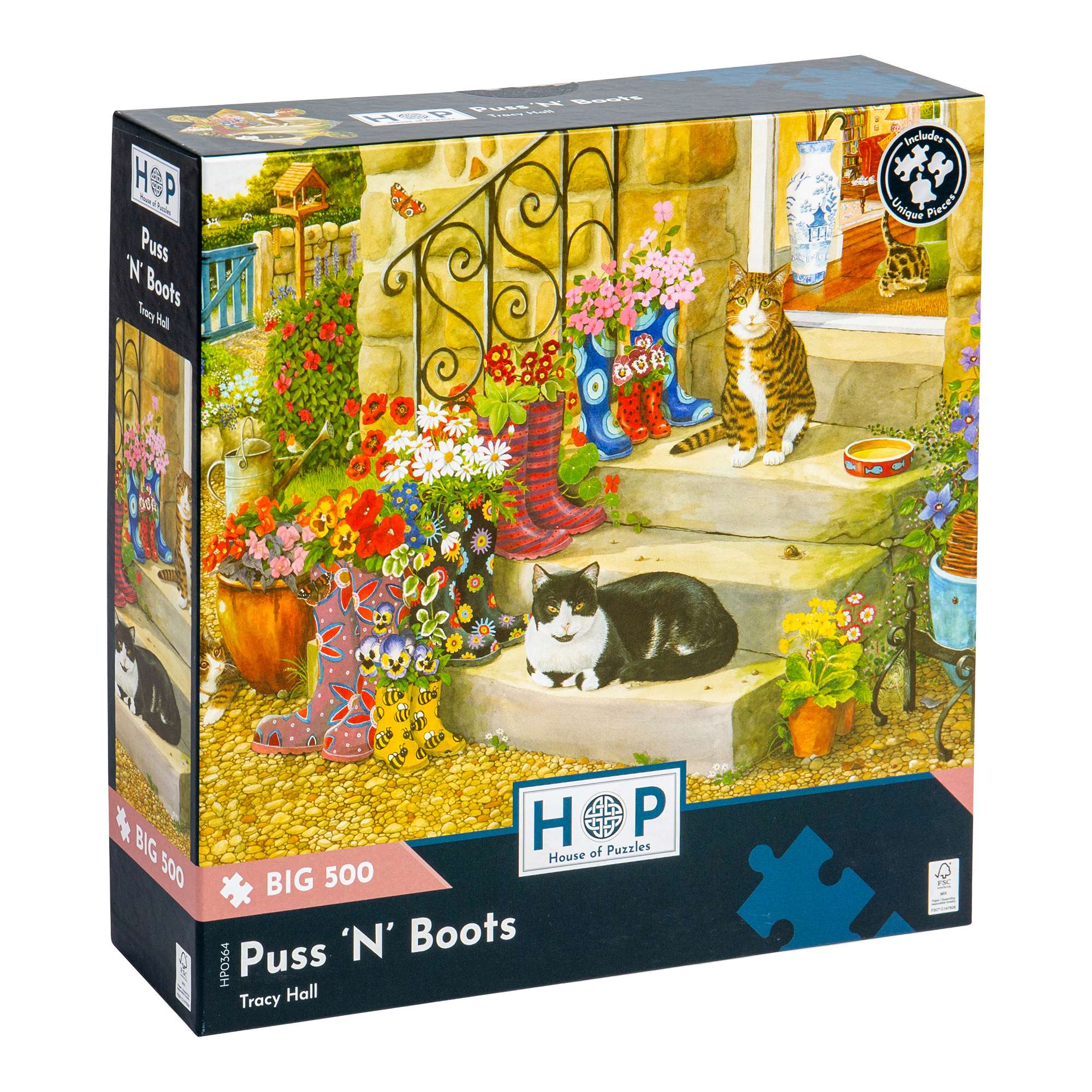 Puss 'N' Boots BIG 500 | Garden & Flowers Jigsaw | House of Puzzles