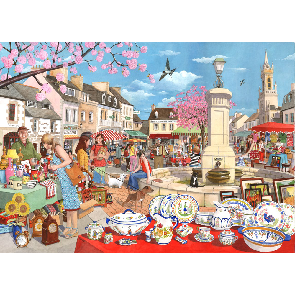 French Market - 1000 Piece Jigsaw Puzzle