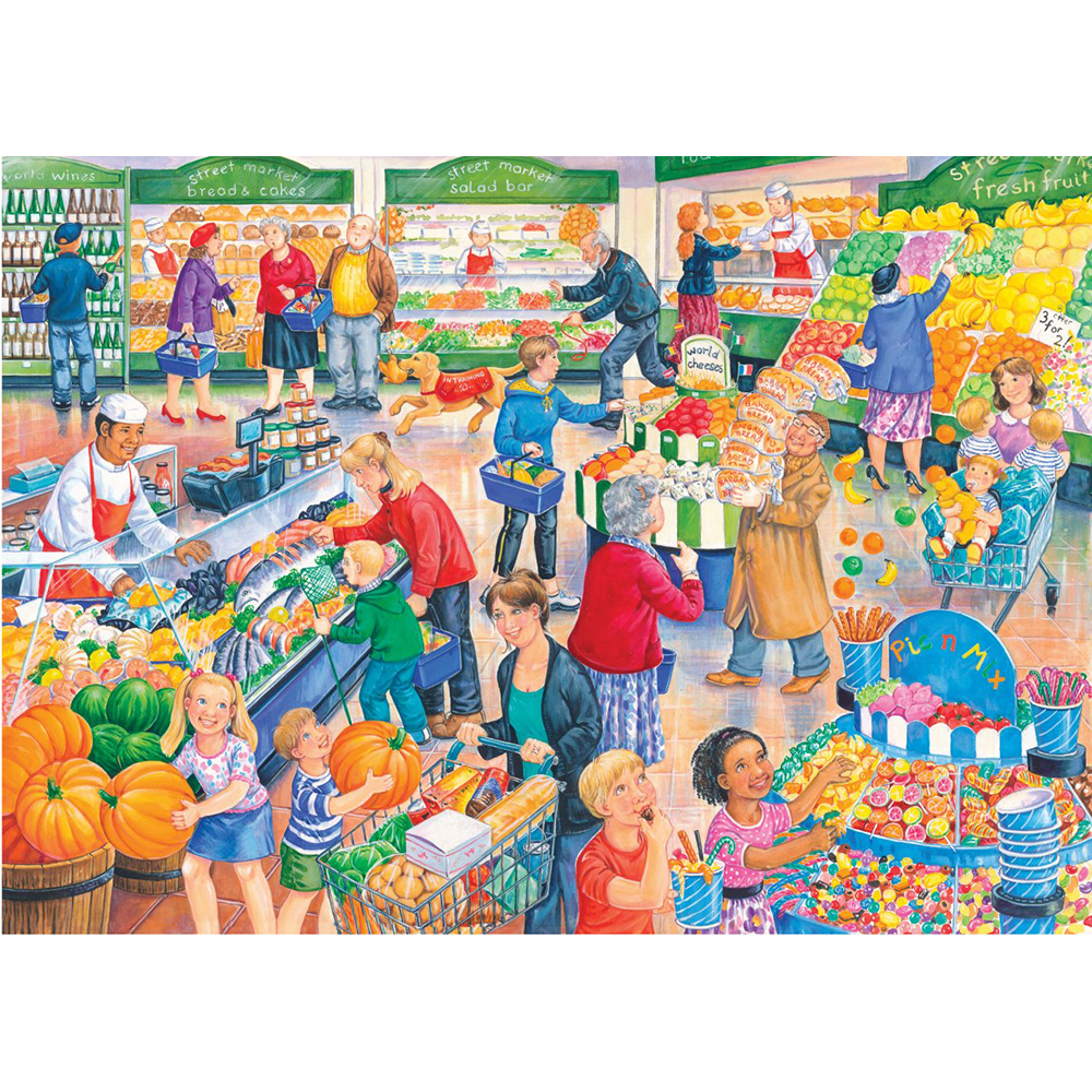 Supermarket Dash - BIG 250 Piece Jigsaw Puzzle