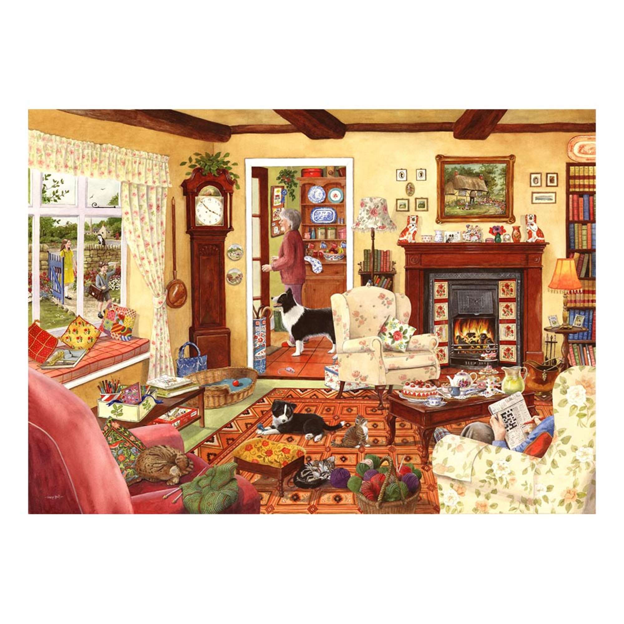 House Of Puzzles 'In Time For Tea' – 500 Teile Puzzle, 48x69 Cm, Extra Große Teile Für Anfänger & Fortgeschrittene