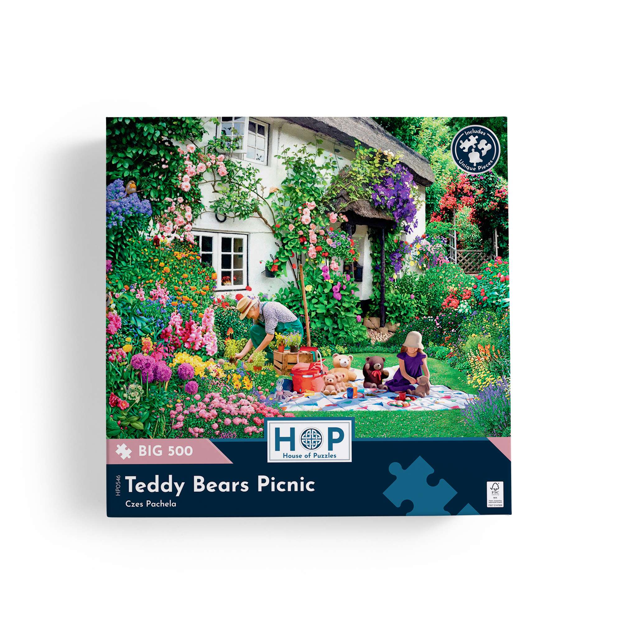Teddy Bears Picnic 500 | Garden & Flowers Jigsaw | House of Puzzles