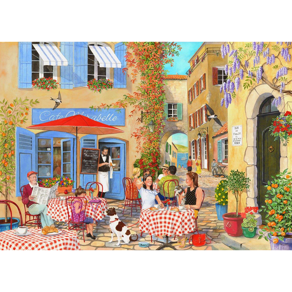 Coffee & Croissants - BIG 500 Piece Jigsaw Puzzle