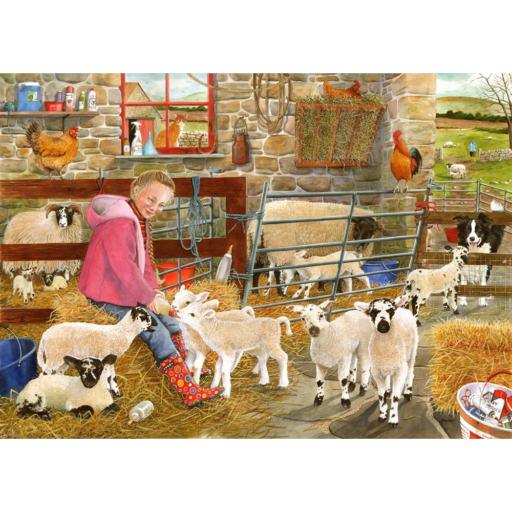 Mary's Little Lambs - BIG 500 Piece Jigsaw Puzzle