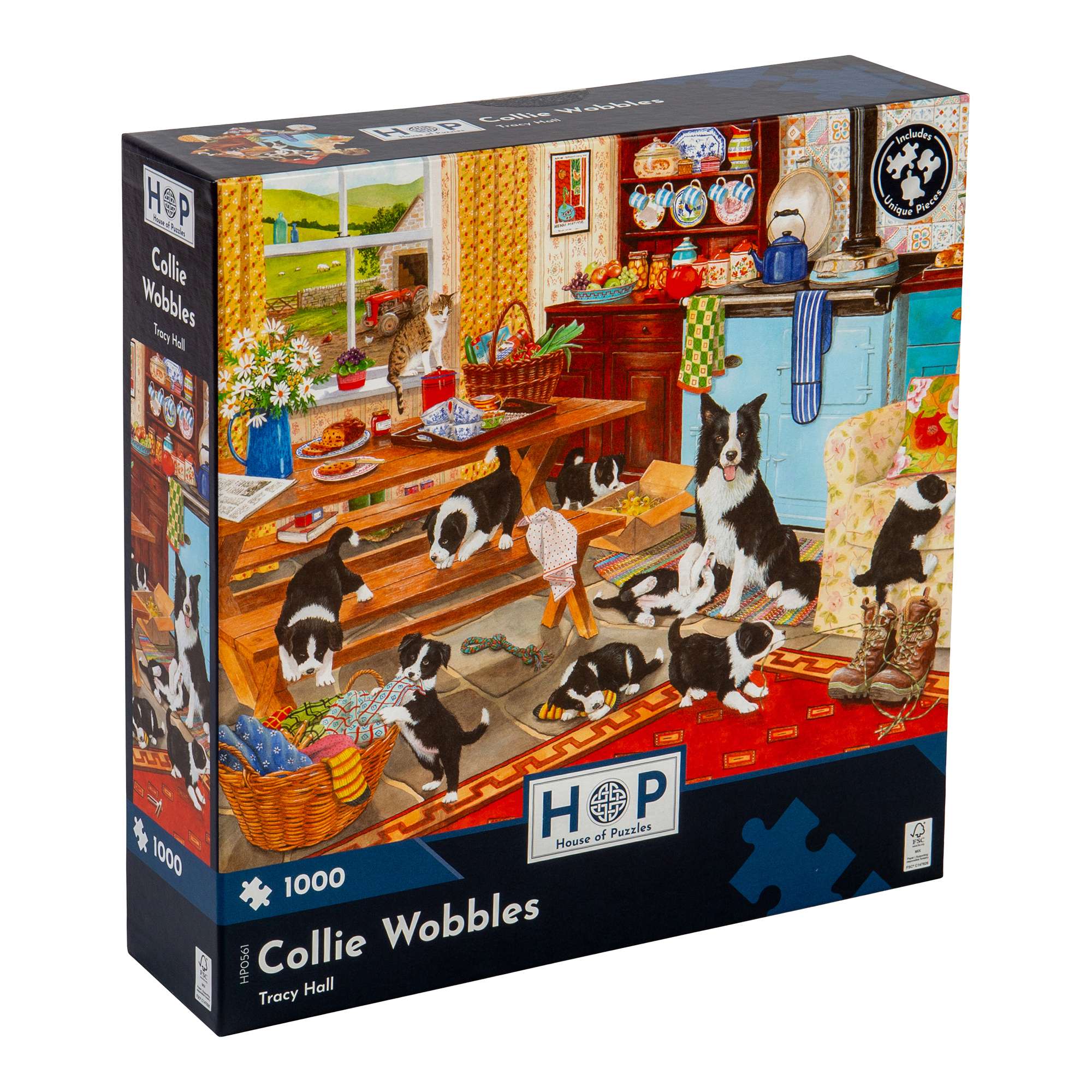 Collie Wobbles 1000 | Animals and Wildlife Jigsaw | House of Puzzles