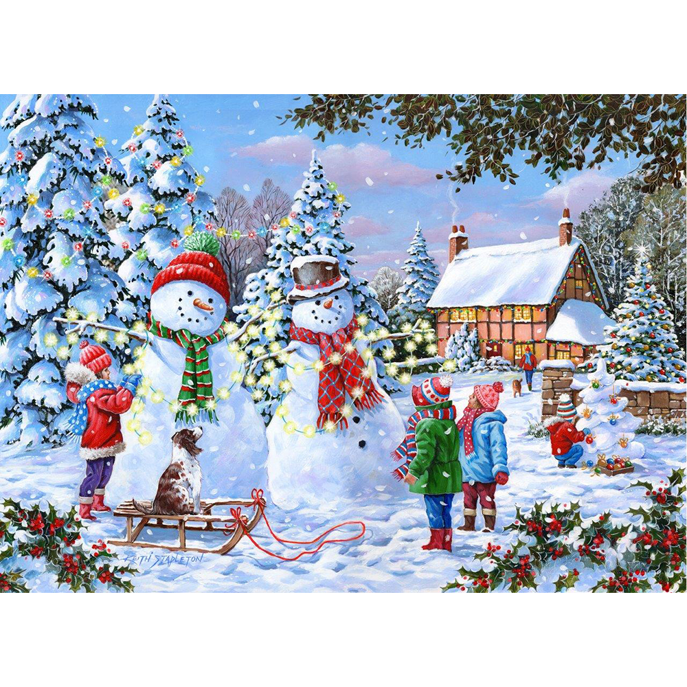 Glow In The Snow - 1000 Piece Jigsaw Puzzle