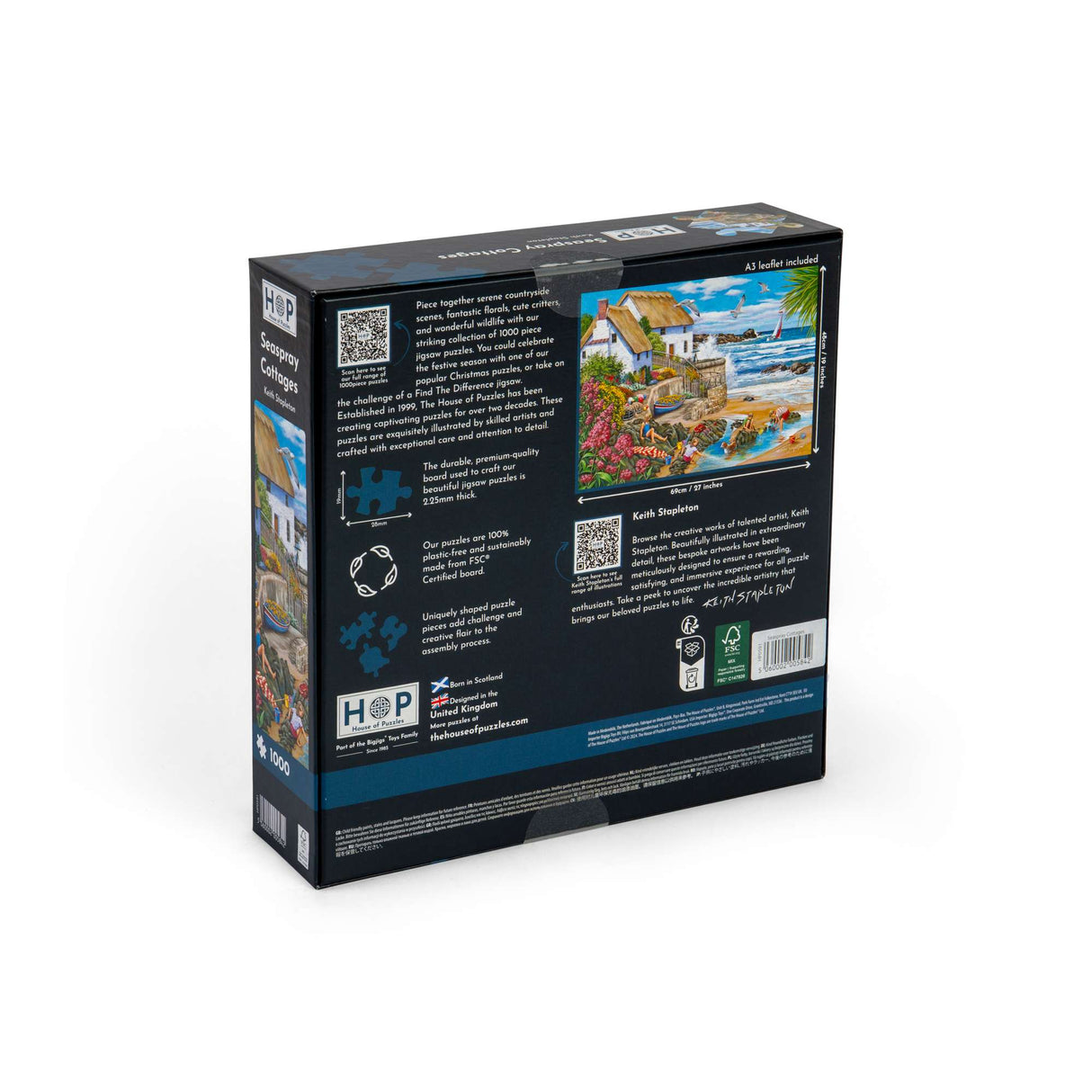 Seaspray Cottages - 1000 Piece Jigsaw Puzzle