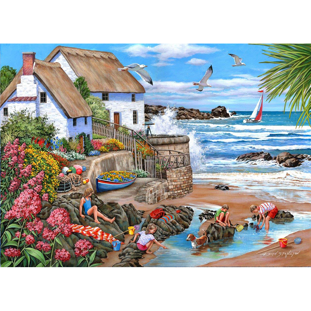 Seaspray Cottages - 1000 Piece Jigsaw Puzzle