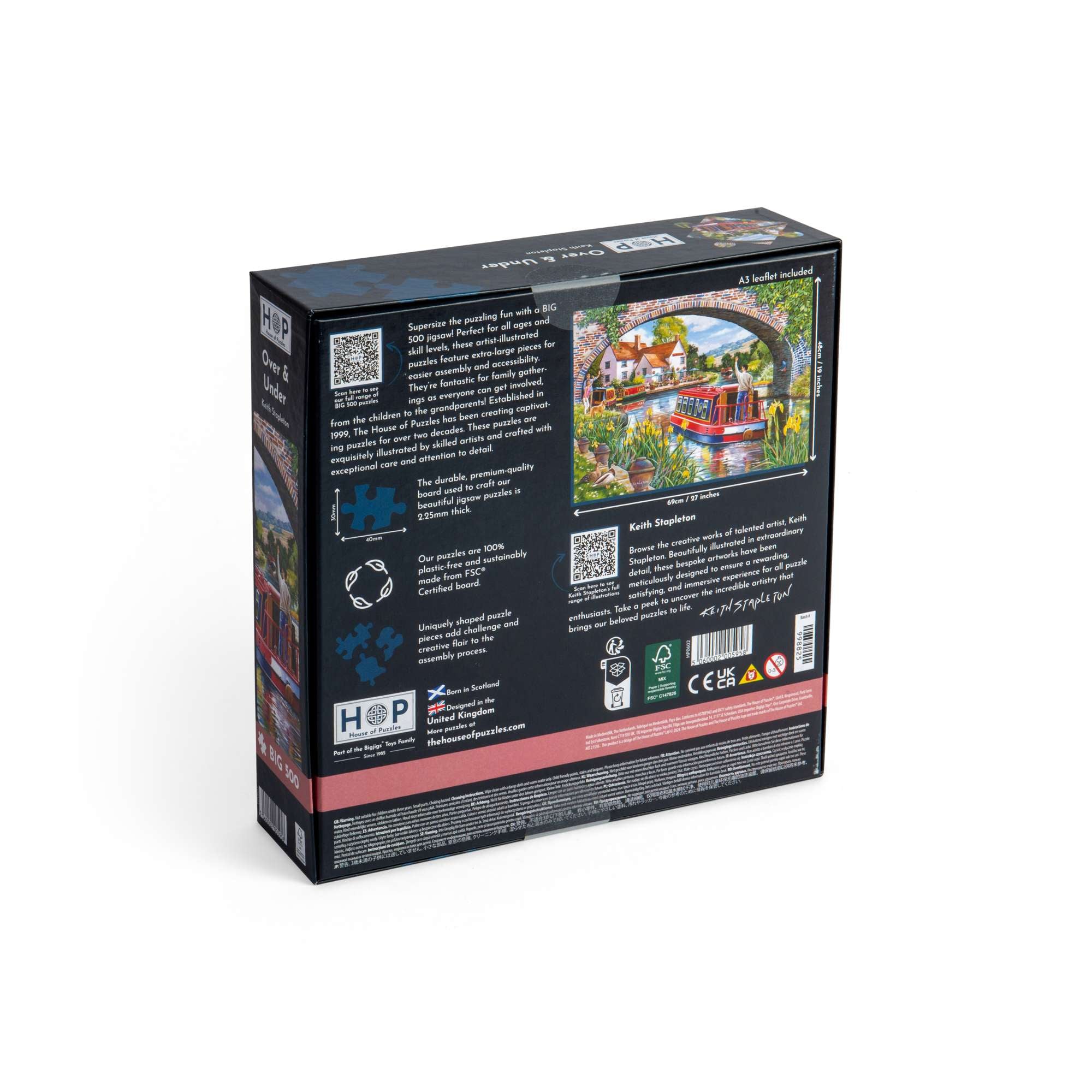 Over & Under BIG 500 | Narrowboats Jigsaw | House of Puzzles