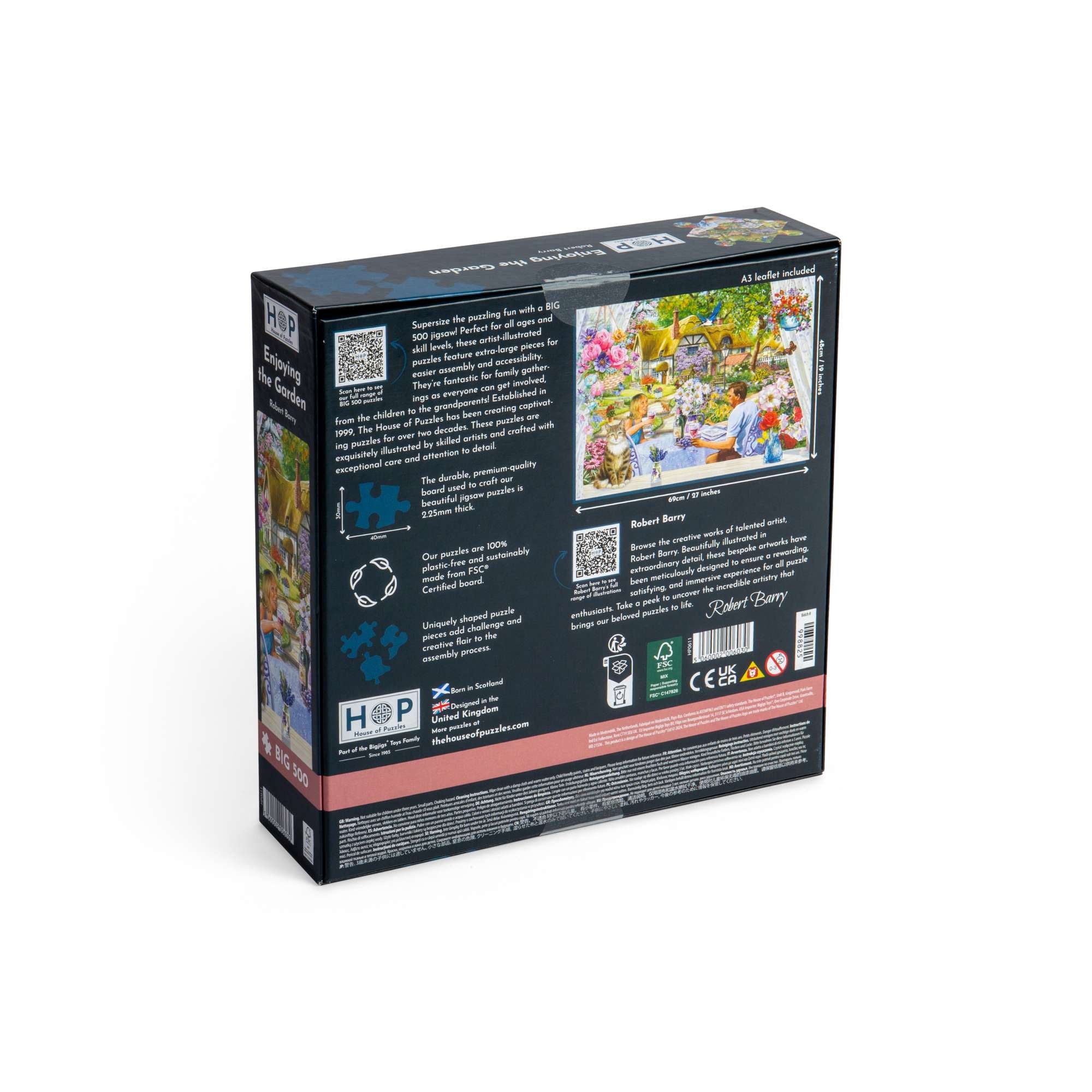 Enjoying the Garden | Thatched Building Jigsaw | House of Puzzles