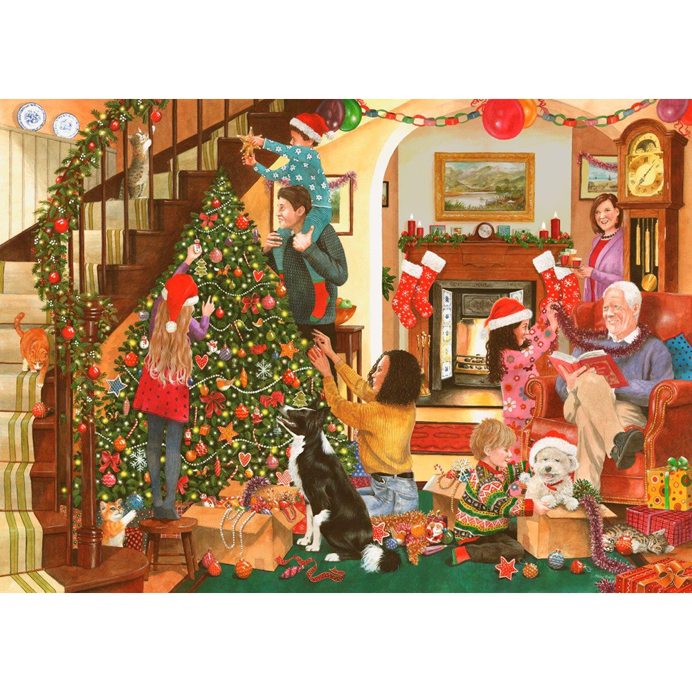 Decorating The Tree - BIG 500 Piece Jigsaw Puzzle