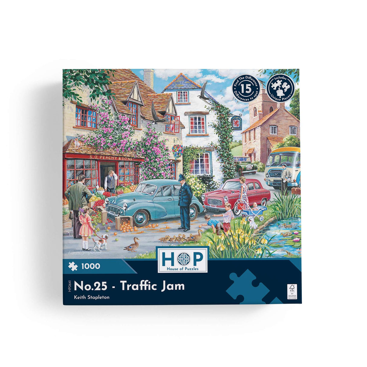 No.25 - Traffic Jam Find The Difference 1000 Piece Jigsaw Puzzle