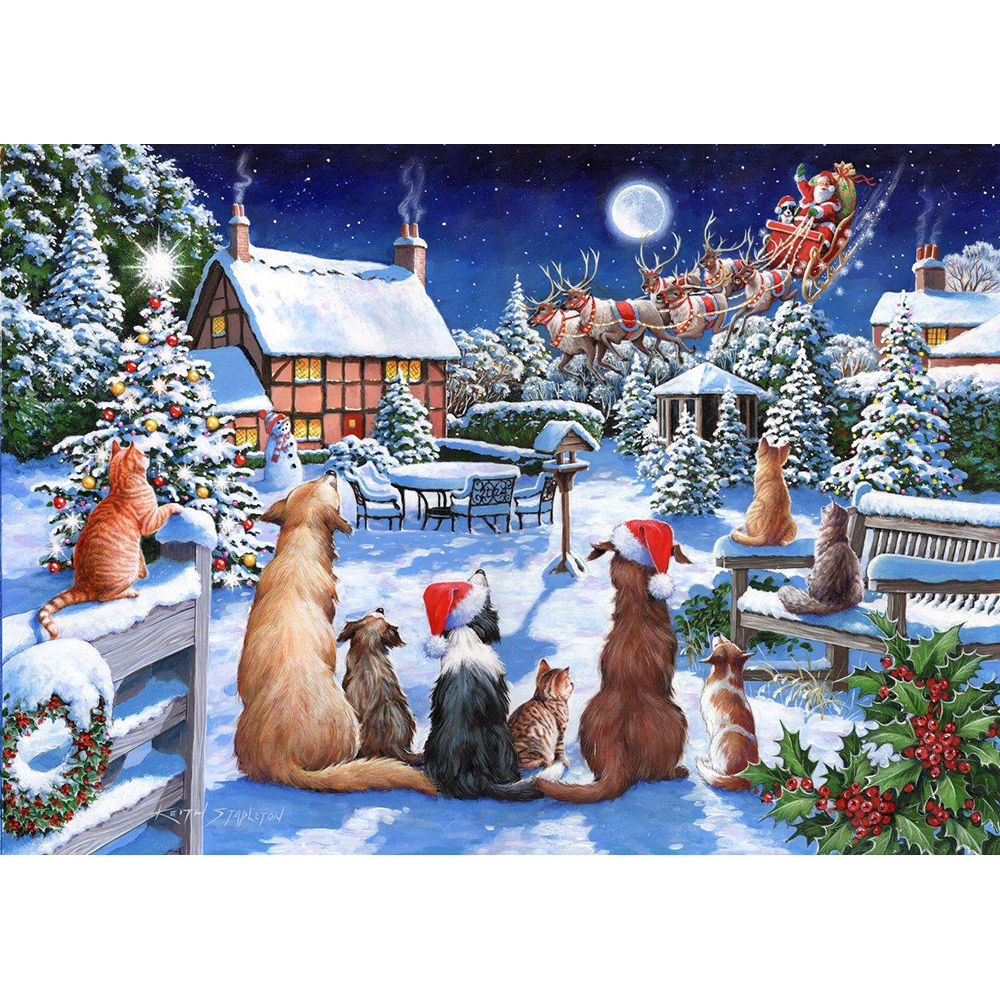 No 19 Santa Paws - 1000 Piece Jigsaw Puzzle