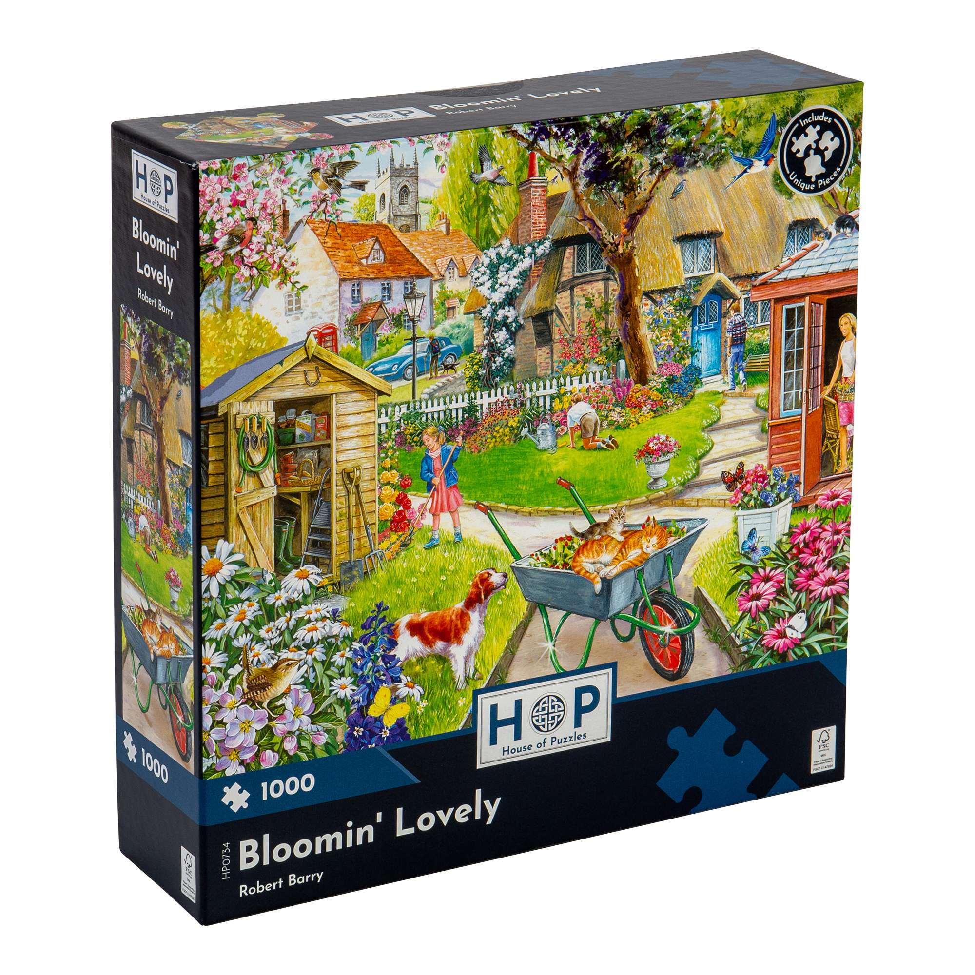 Bluebell Cottage 1000 Piece | Thatched Building Jigsaw | House of