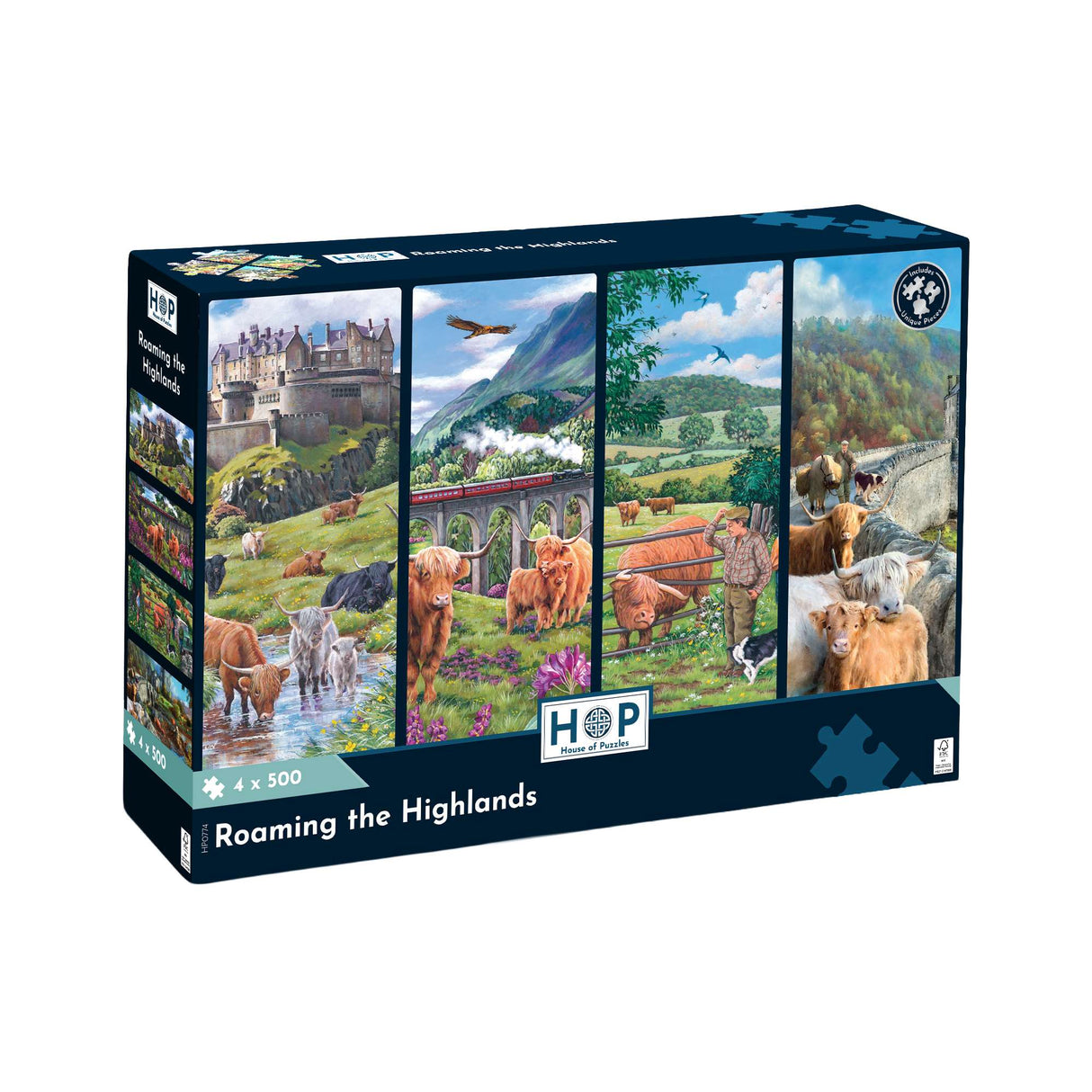 Roaming The Highlands - 4 x 500 Piece Jigsaw Puzzle